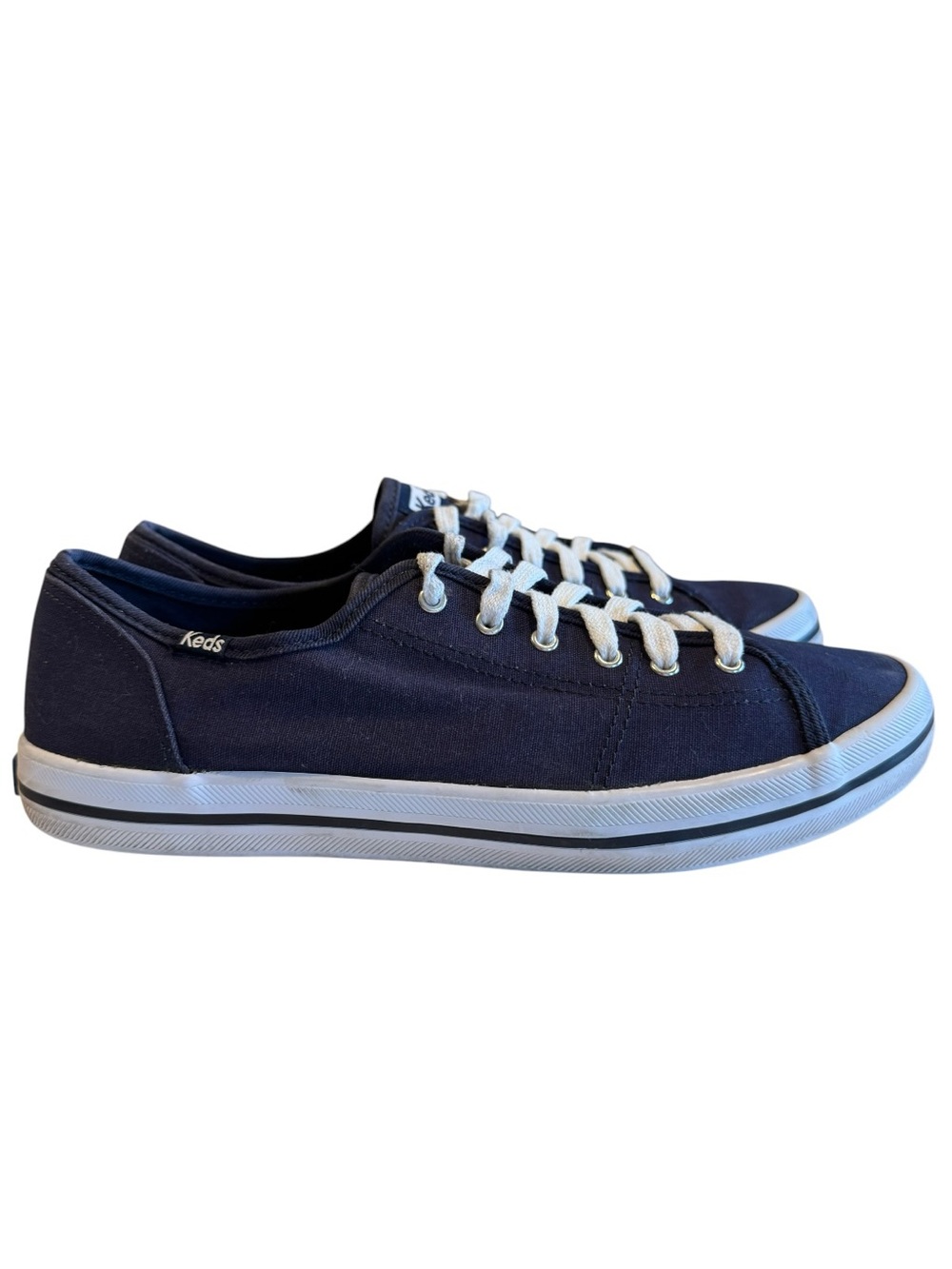Keds Navy Blue Canvas Sneakers Women's Size 8.5 Lace Up Casual Shoes